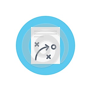 Planning vector flat color icon