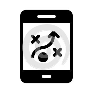 Planning vector glyph flat icon