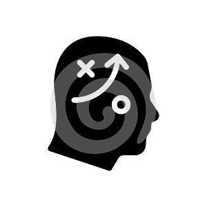 Planning vector glyph flat  icon