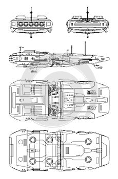 Planos nave espacial photo