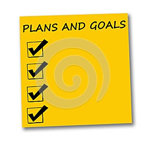 Plans and goals