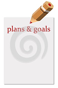 Plans and goals