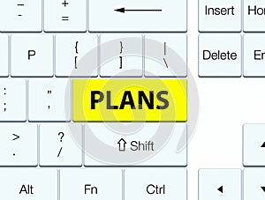 Plans yellow keyboard button