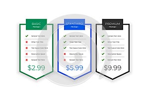 Plans and pricing template for your business