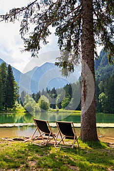 Plansar Lake in Jezersko, Slovenia