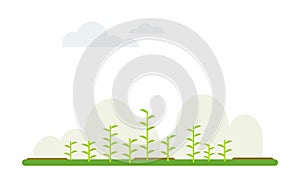 Plant agriculture flat cartoon background