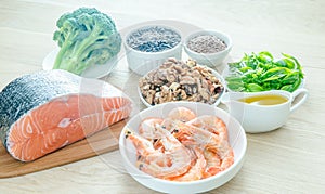 Plant-based and animal sources of Omega-3 acids