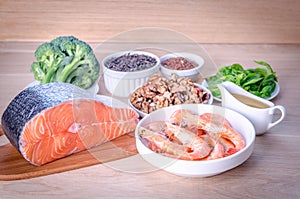 Plant-based and animal sources of Omega-3 acids