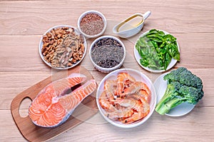 Plant-based and animal sources of Omega-3 acids