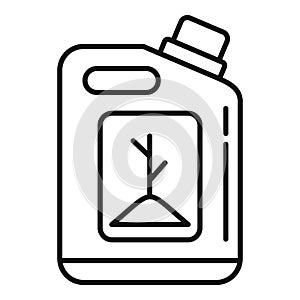 Plant bio canister icon, outline style
