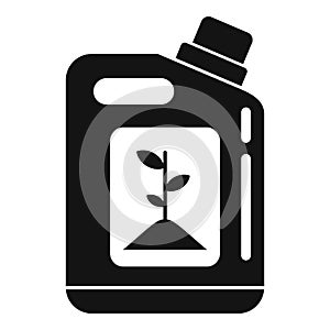 Plant bio canister icon, simple style