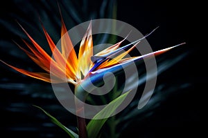 Plant botanical colorful strelitzia multi colored tropic nature macro exotic flower