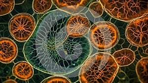 Plant cell eukaryotes background wallpaper for PowerPoint and presentations ai generated