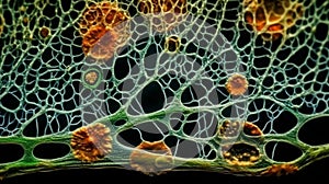 Plant cell eukaryotes background wallpaper for PowerPoint and presentations ai generated