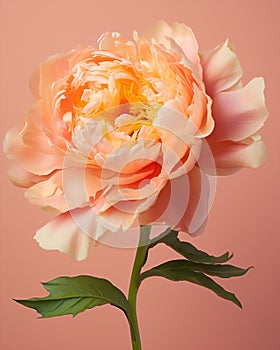 Plant colorful peony floral flower pink