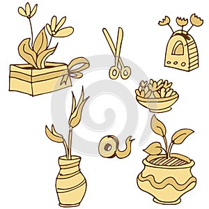 Plant Containers Icon Set