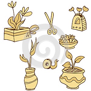 Plant Containers Icon Set photo