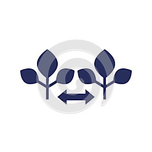 Plant density icon, vector pictogram