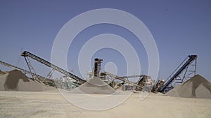 A plant for the extraction and production of gravel for construction