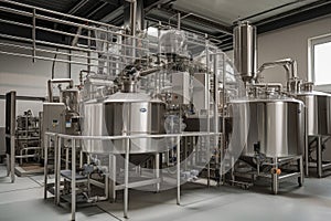 plant, with extractors and processing equipment visible, extracting essential oils