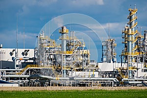 Plant fertilizer on a green meadow