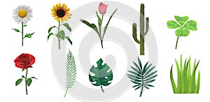 Plant and flower simbol for electronic communication photo