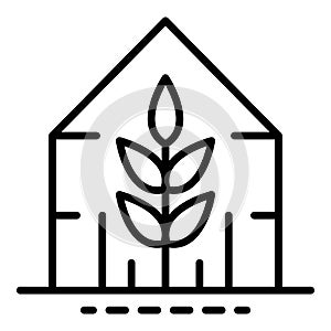 Plant greenhouse icon, outline style