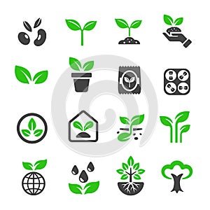 Plant icon set