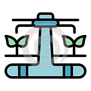 Plant irrigation system icon vector flat