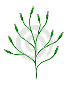 Plant made of computer cable