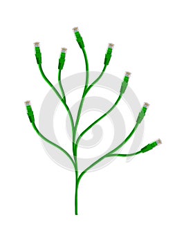 Plant made of computer cable