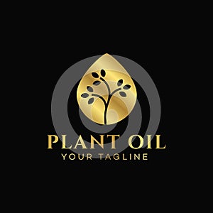 Plant oil logo design