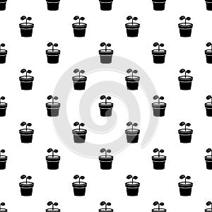 Plant pattern vector seamless