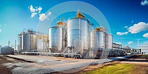 Plant for processing agricultural products and silos for dry cleaning and storage of agricultural products . Generative