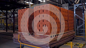 Plant for the production of bricks. Plant for production building material with ready brick, construction industrial