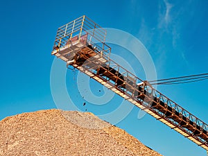 A plant for the production of crushed stone, gravel and sand