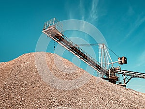 A plant for the production of crushed stone, gravel and sand