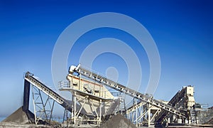 Plant for production of gravel gravel-pit