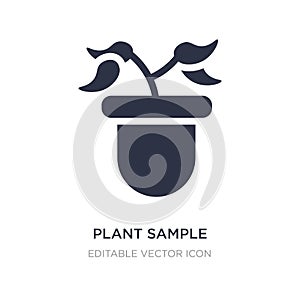 plant sample icon on white background. Simple element illustration from Education concept