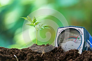 Plant and Soil pH meter and soil fertility meter.