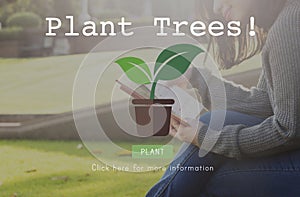 Plant Trees Ecology Environmental Conservation Growing Concept