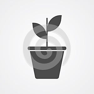 Plant vector icon sign symbol