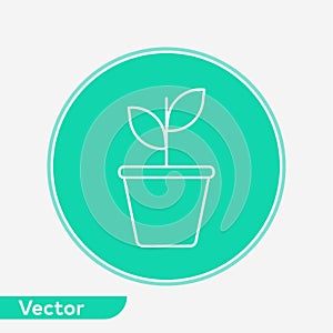 Plant vector icon sign symbol
