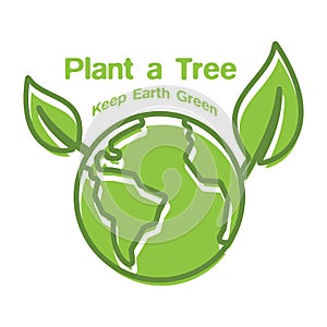 Plantatree. Vector illustration decorative design