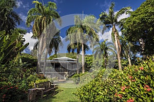 Planter house in botanic garden. Road Town, Tortola