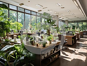 Plantfilled stressfree modern office space