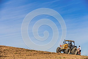 Planting corn on a small farm