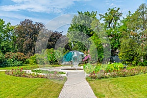 Plants flourishing at botanical garden in Zagreb, Croatia