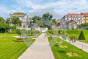 Plants flourishing at botanical garden in Zagreb, Croatia