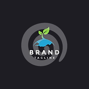 Plants Grow on the Antarctic Continent Logo Design